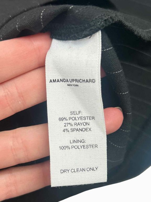 AMANDA UPRICHARD KYA LS PINSTRIPE BLAZER ROMPER SIZE: M