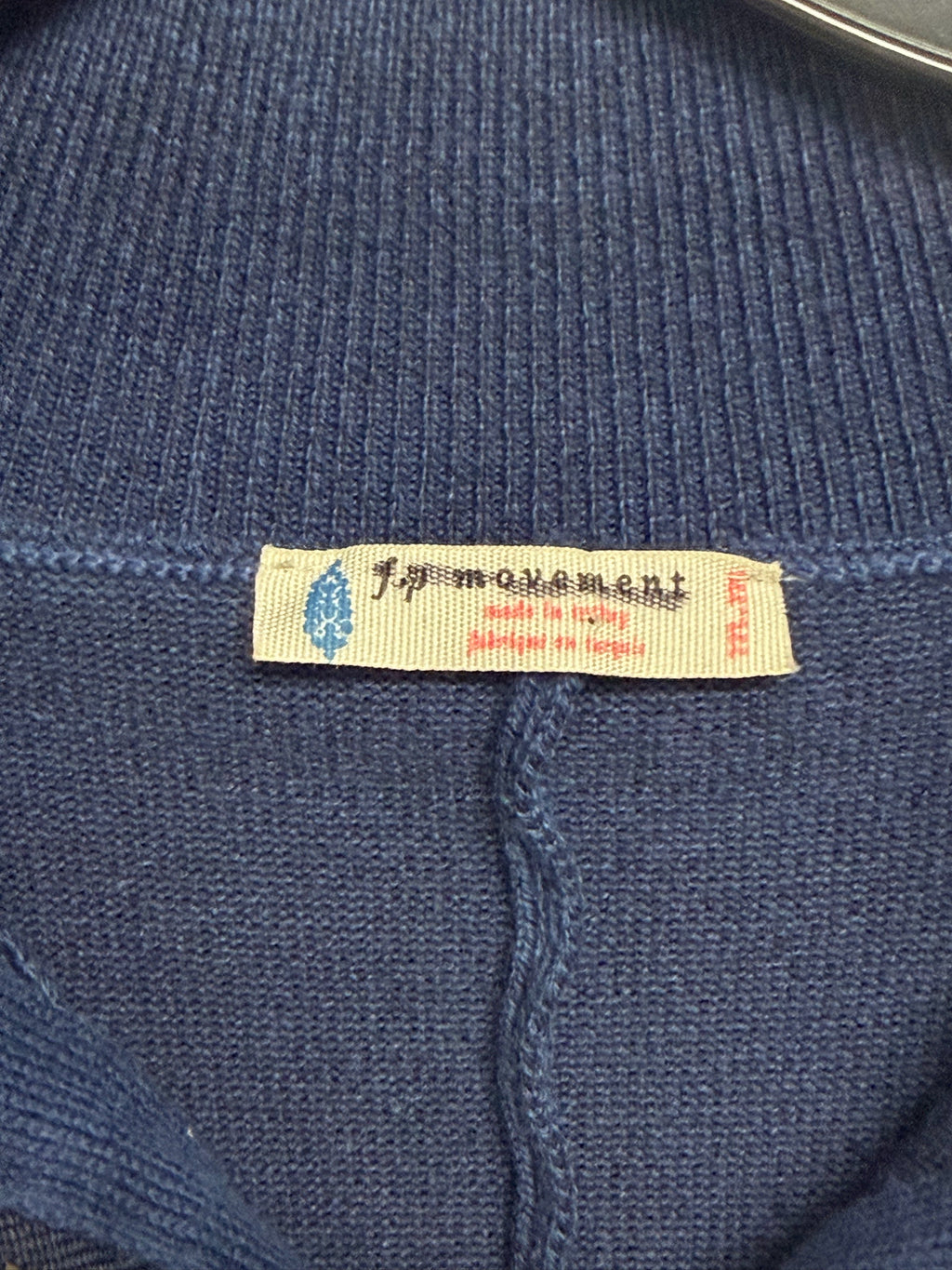 FP MOVEMENT IT'S COLD OUTSIDE KNIT BLUE PAYSUIT ROMPER SIZE MEDIUM