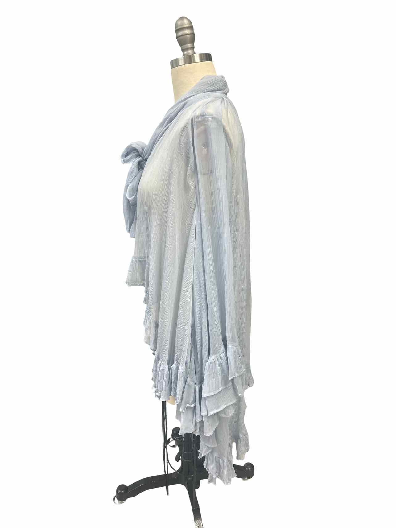 FREE PEOPLE  FULL SLEEVE FRILL TOP SIZE: S
