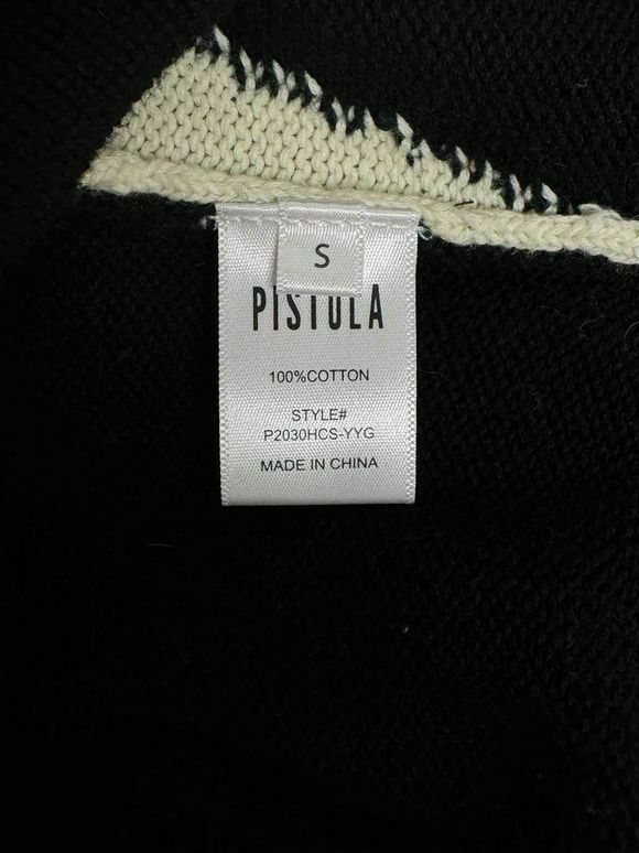 PISTOLA YING AND YANG BLACK/WHITE SWEATER SIZE S