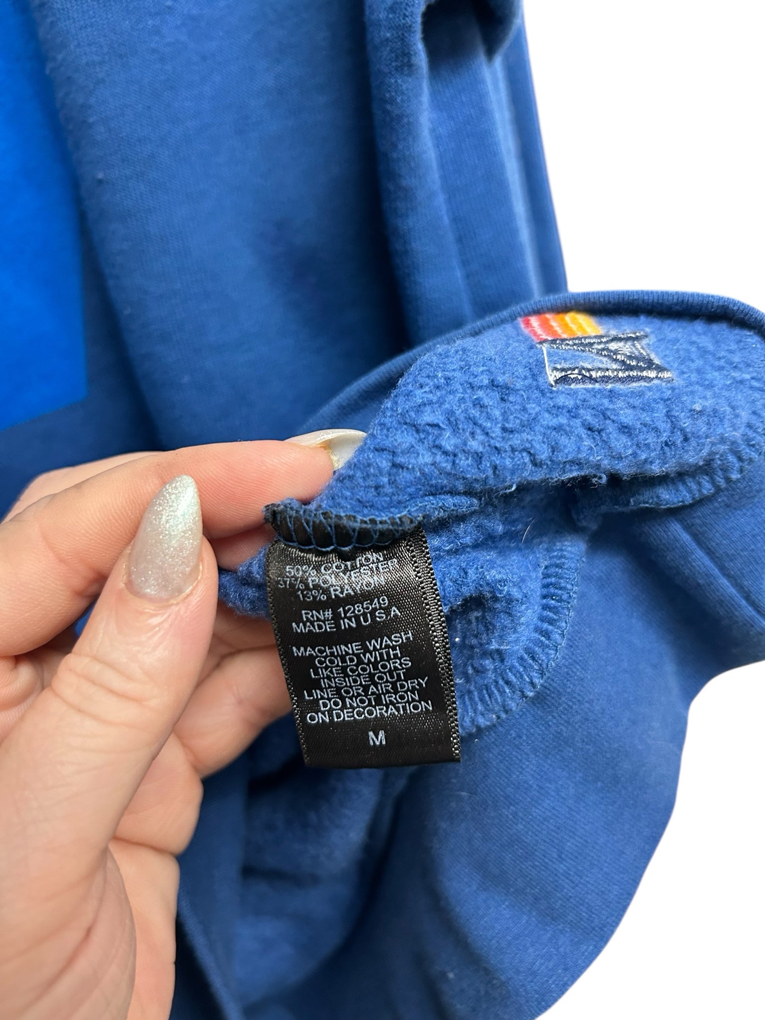 AVIATOR NATION KULE GRAPHIC PRINT CREWNECK BLUE SIZE MEDIUM