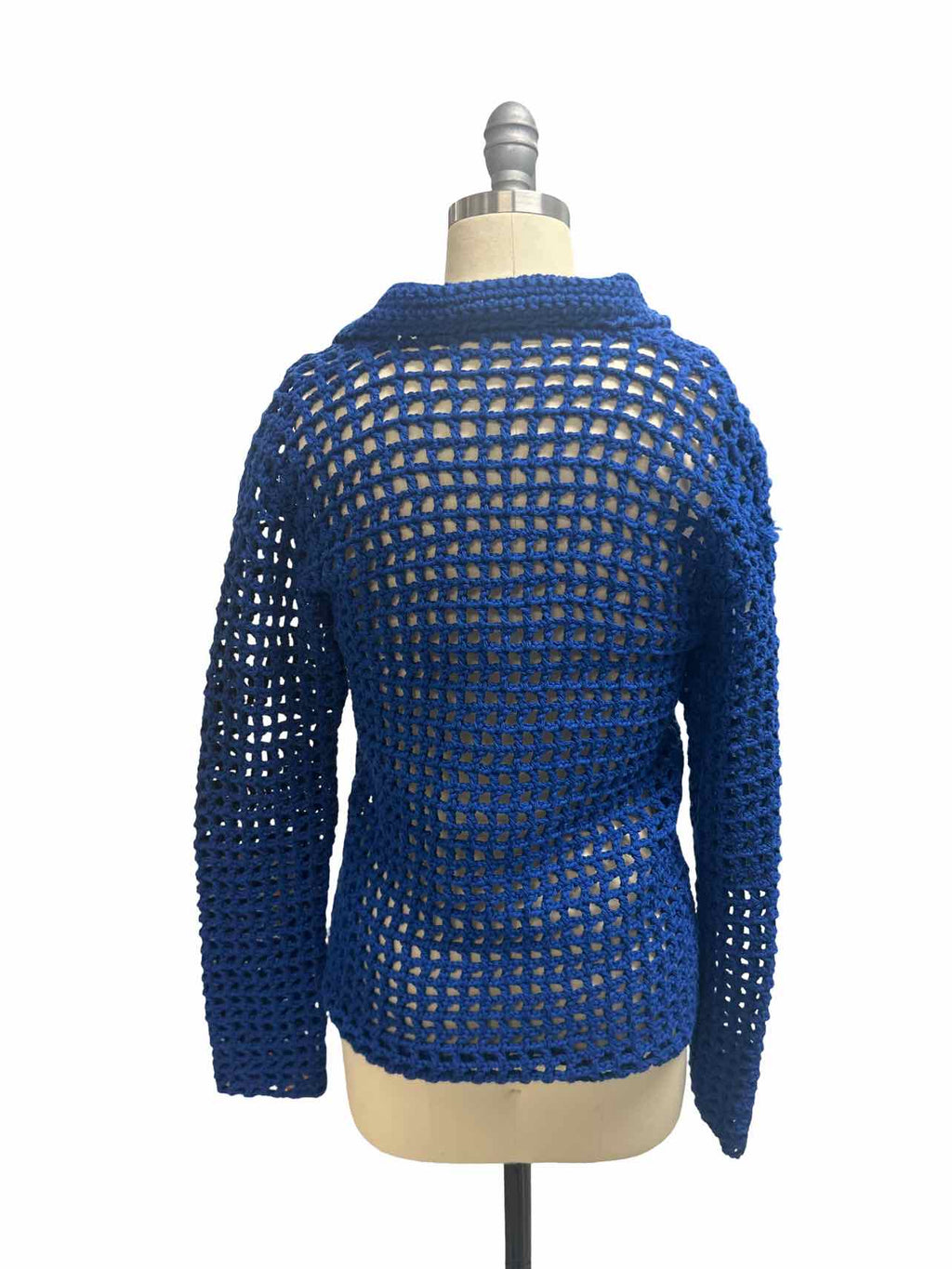 OF HANDMADE COLLARED OPEN KNIT TOP SIZE: XS