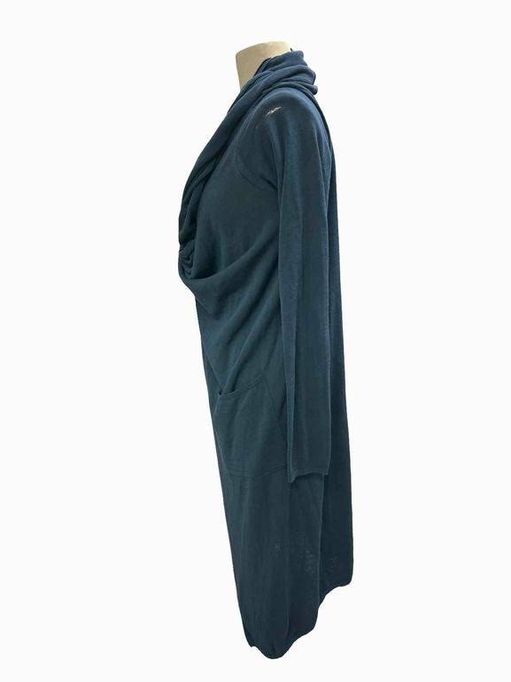 RUNDHOLZ LIGHTWEIGHT DRAPED WRAP COTTON CARDIGAN SIZE: S