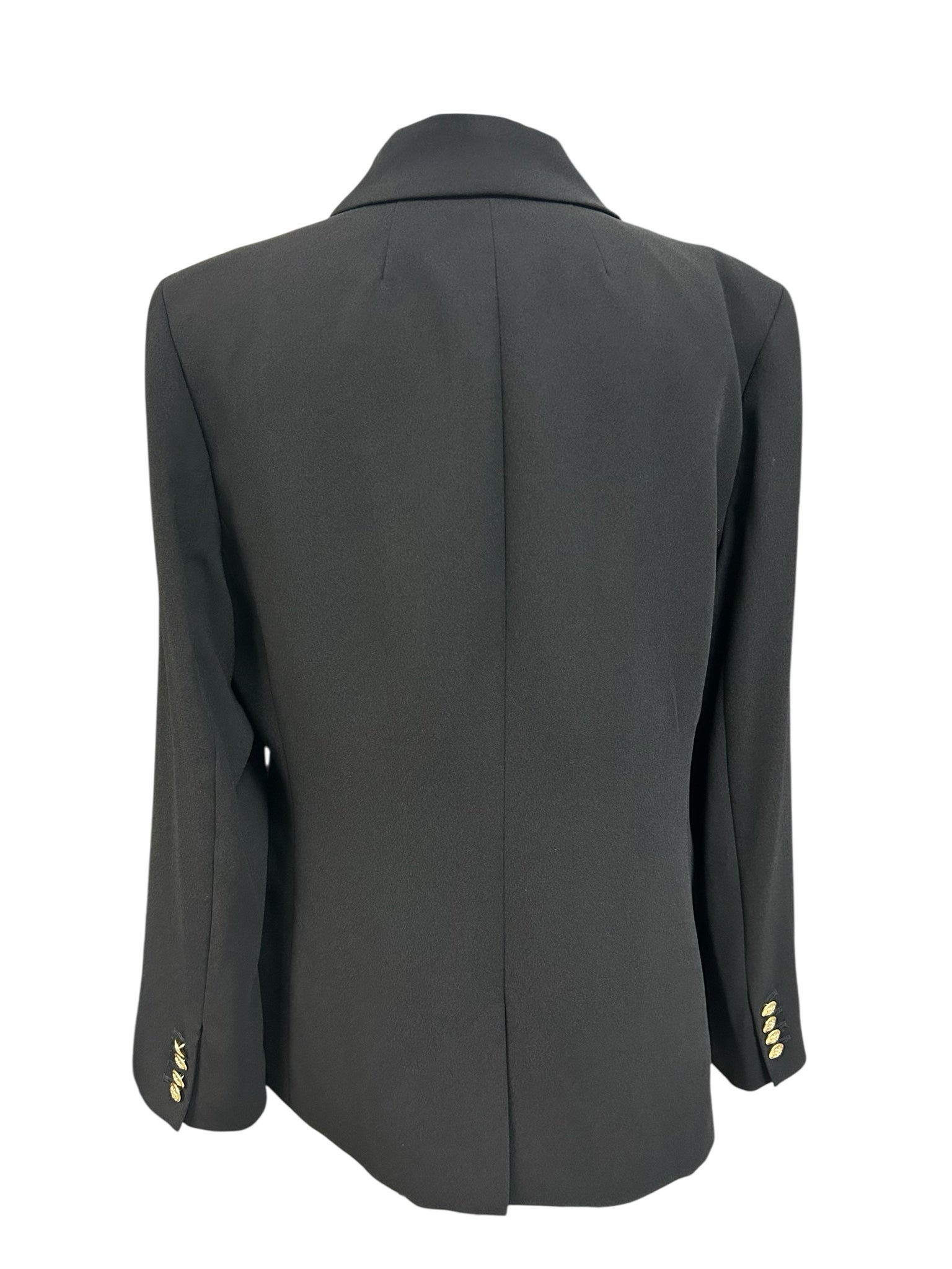 JCREW WILLA CITY CREPE BLAZER BLACK GOLD SIZE 12