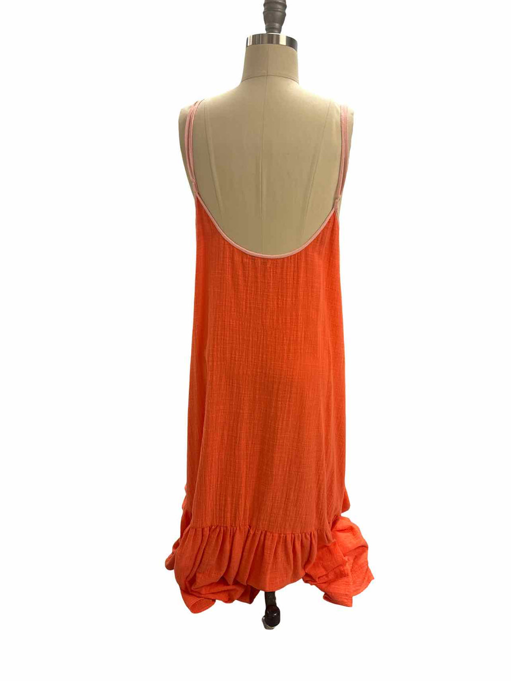 THE LADY & THE SAILOR GAUZE RUFFLE HEM MAXI SUNDRESS SIZE: M