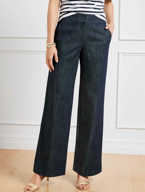 TALBOTS REFINED DENIM GREENWICH PANT SIZE: 16