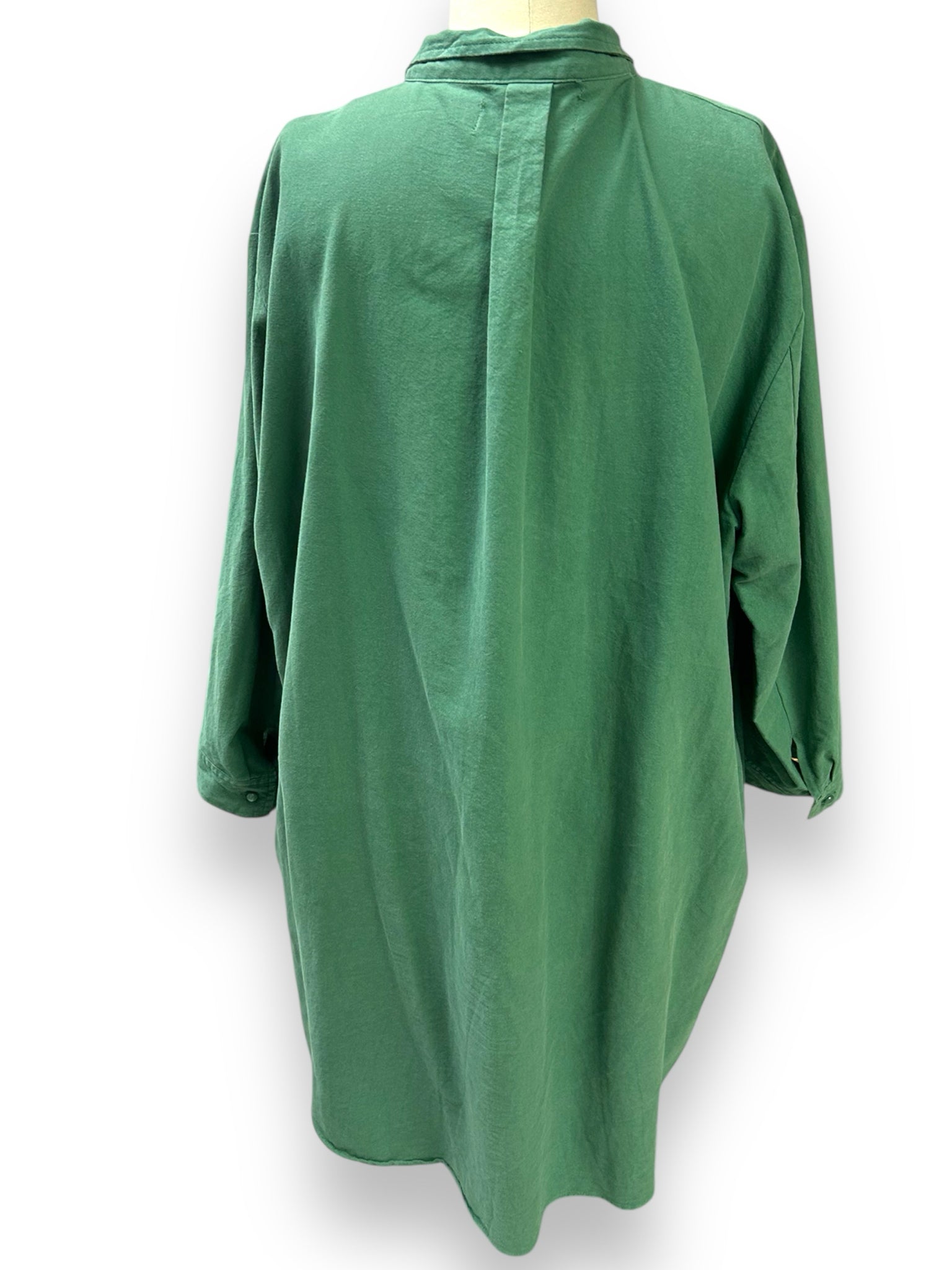 POMANDER PLACE POLLY GREEN LONG SLEEVE SHIRT DRESS SIZE XXL