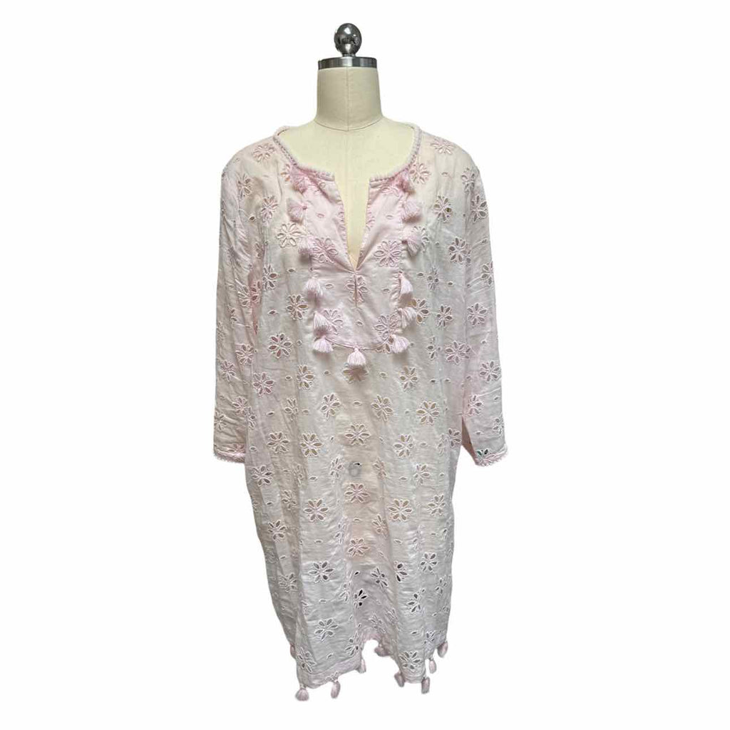 JCREW EYELET BIB TUNIC PINK DRESS SIZE XXL