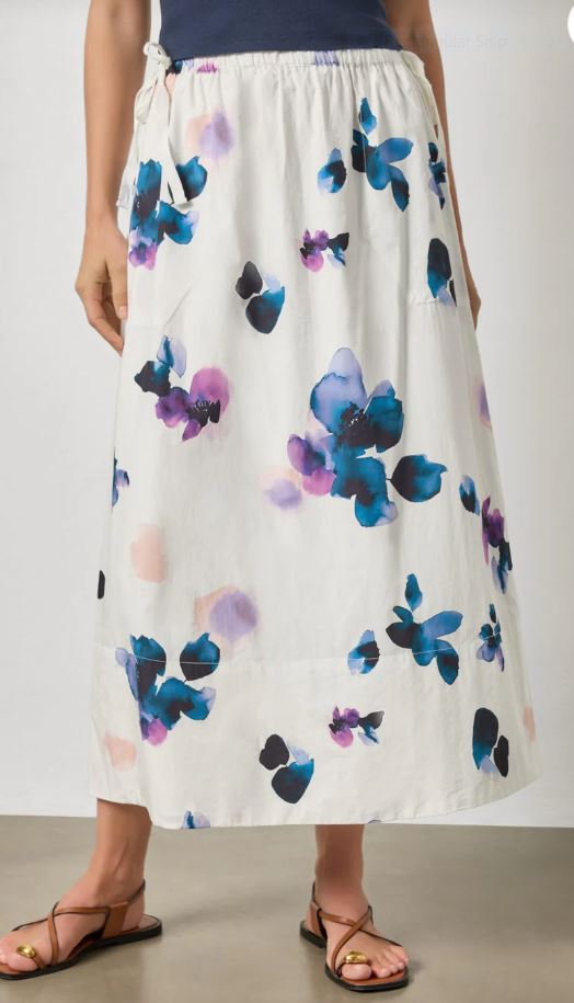 LILLA P NWT A-LINE ORCHID PRINT MAXI SKIRT SIZE: S