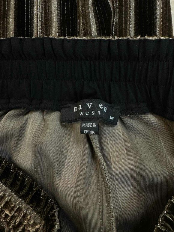 MAVEN WEST VELVET STRIPE PULL ON PANT SIZE M