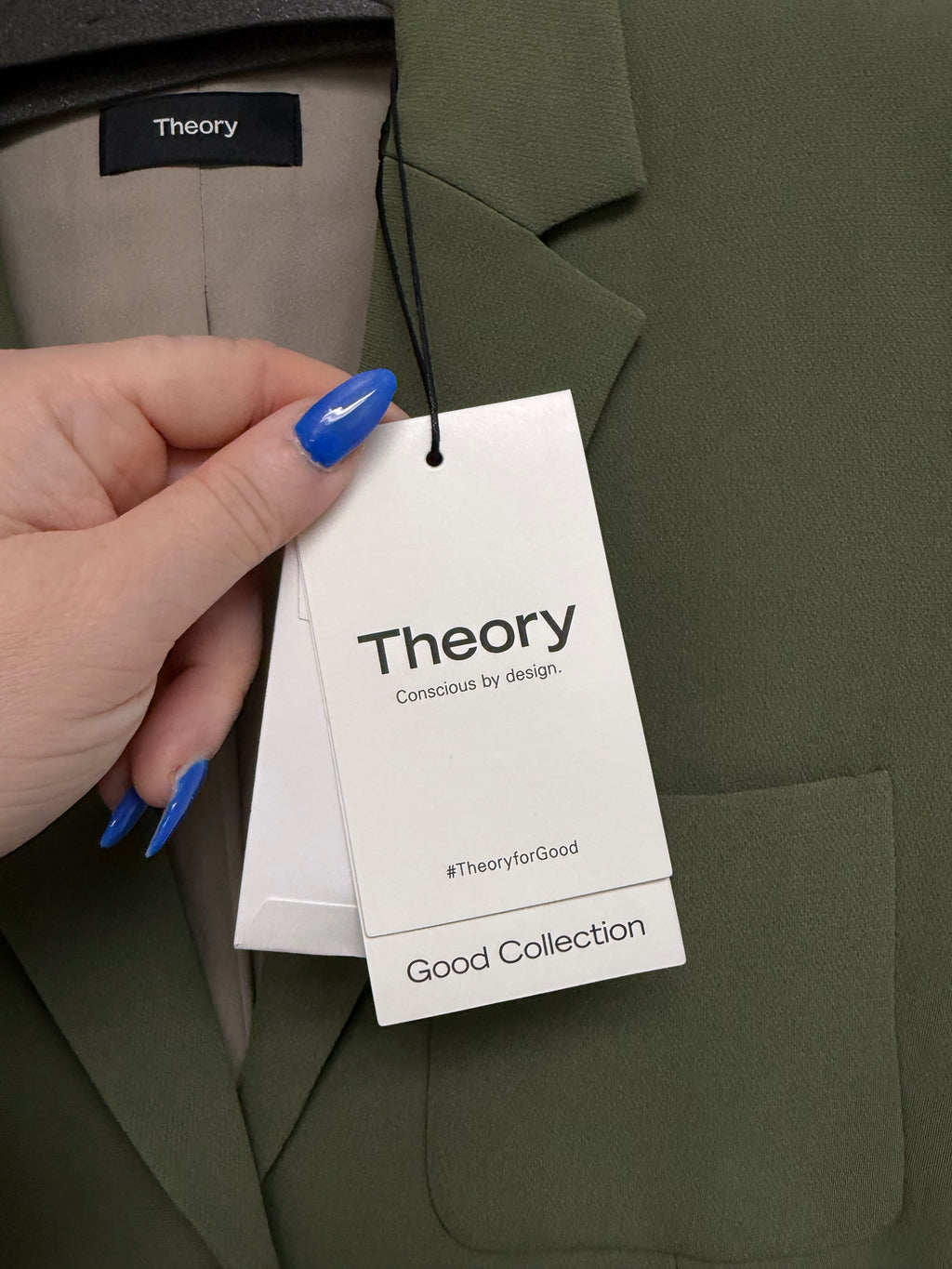 THEORY Size 2 OLIVE WJACKET