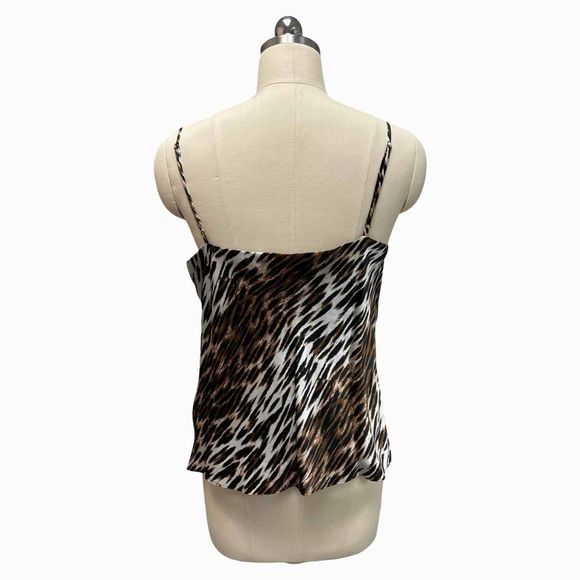 LAGENCE ANIMAL PRINT DRAPE CAMISOLE ANIMAL PRINT TOP SIZE S