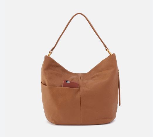 HOBO PEBBLE LEATHER HARLEY SATCHEL WARM HONEY