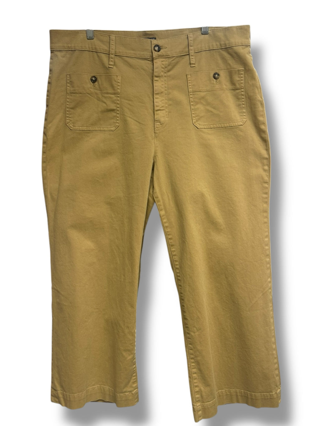 JCREW SAILOR SLIM WIDE LEG PATCH POCKET CROP KHAKI PANTS SIZE 34