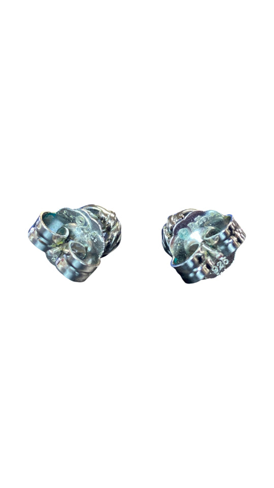 DAVID YURMAN Infinity Stud Earrings in Sterling Silver with Diamonds 6.8mm