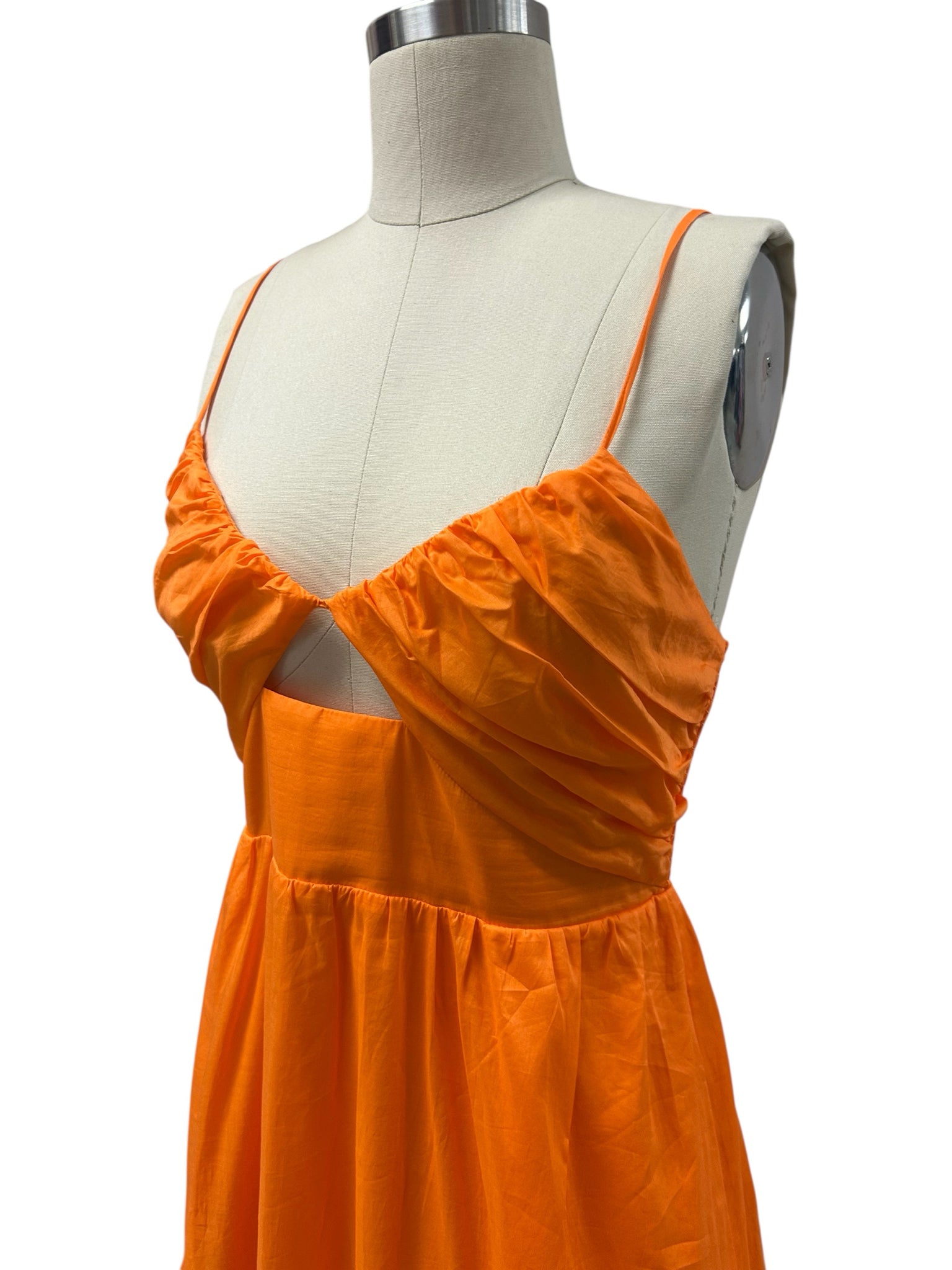 ANTHROPOLOGIE RAILS CHRISSY TANGERINE ORANGE TIERED DRESS SIZE SMALL