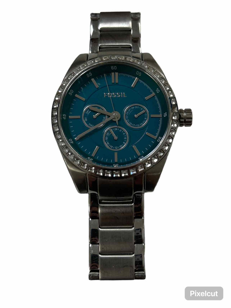 FOSSI LRILEY MULTIFUNCTION WATCH TEAL/SILVER