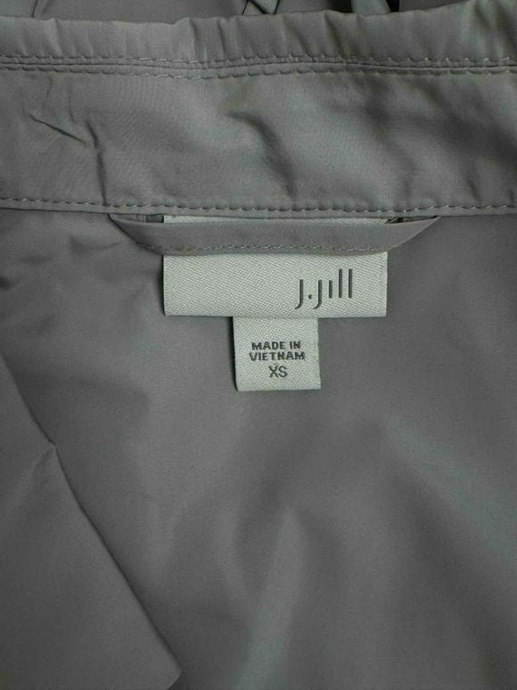 JJILL PLEAT BACK SILKY GRAY JACKET SIZE XS