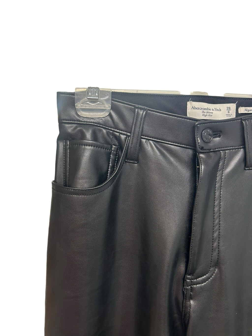 ABERCROMBIE & FITCH CURVE LOVE THE SKINNY HIGH RISE FAUX LEATHER PANT SIZE 6 - WEARHOUSE  CONSIGNMENT