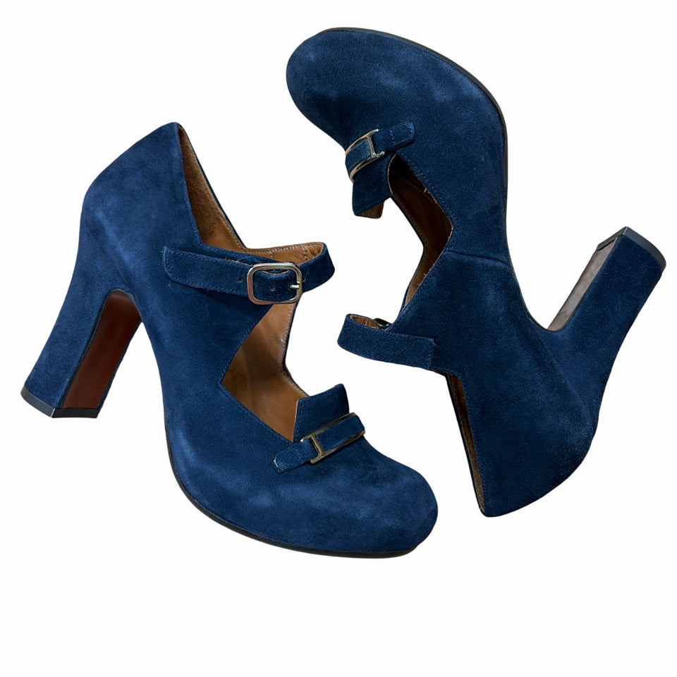 CHIE MIHARA VINTAGE INSPIRED SUEDE MARY JANE HEELS SIZE 35