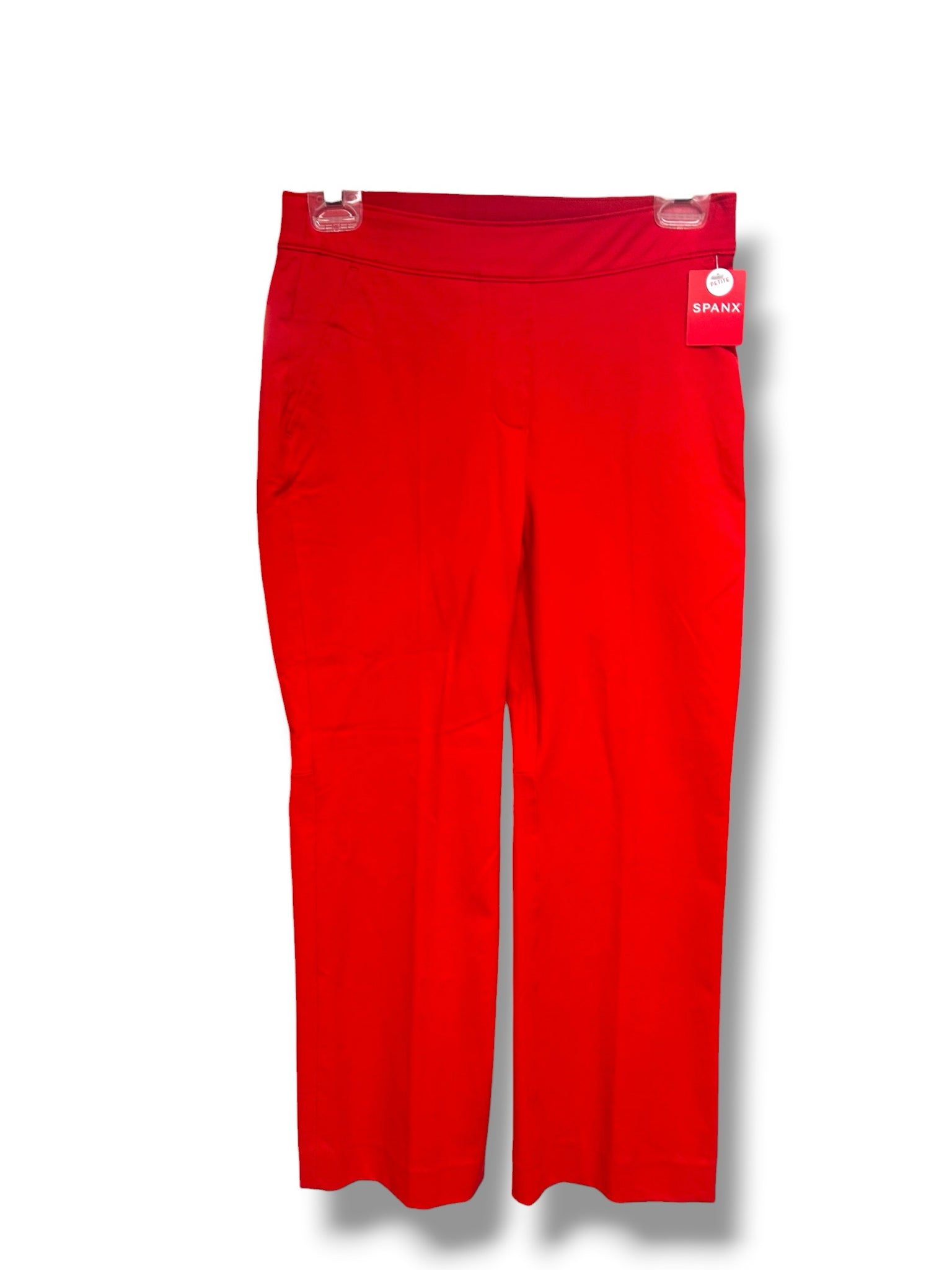 NWT SPANX ON THE GO KICK FLAIR PULL ON RED PANTS SIZE SMALL PETITE