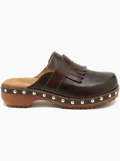 KELSI DAGGER BROOKLYN STUDDED LEATHER CLOG SIZE: 9.5