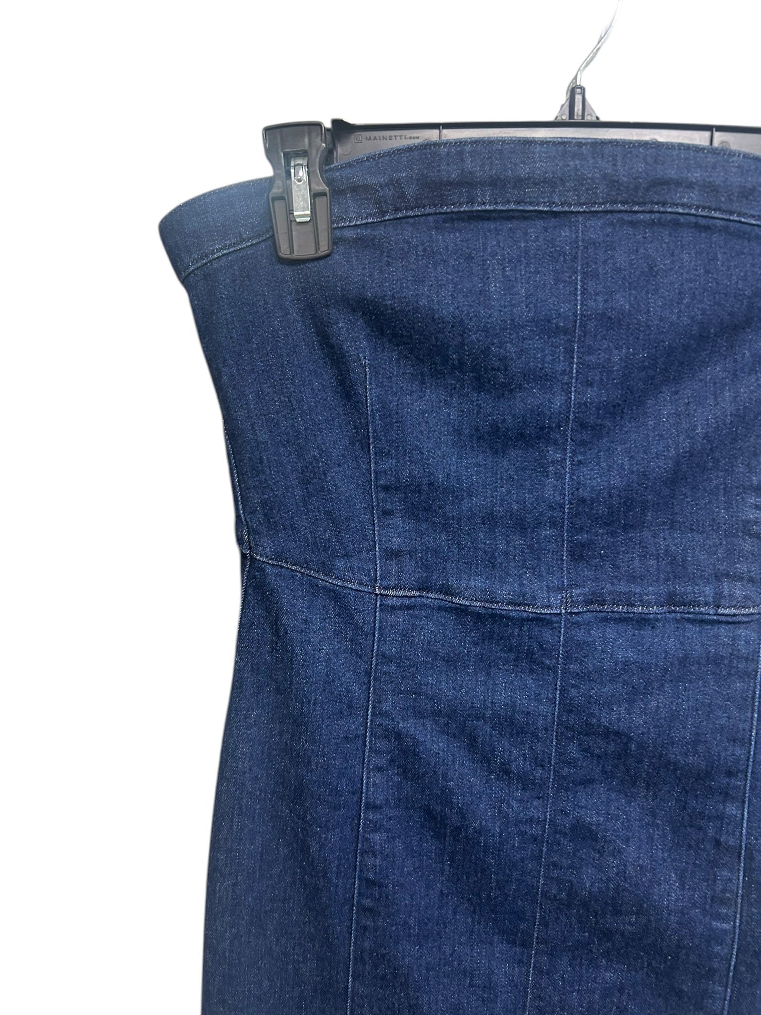 ARITZIA TEN MEZZA DARK DENIM STRAPLESS MIDI DRESS SIZE 8