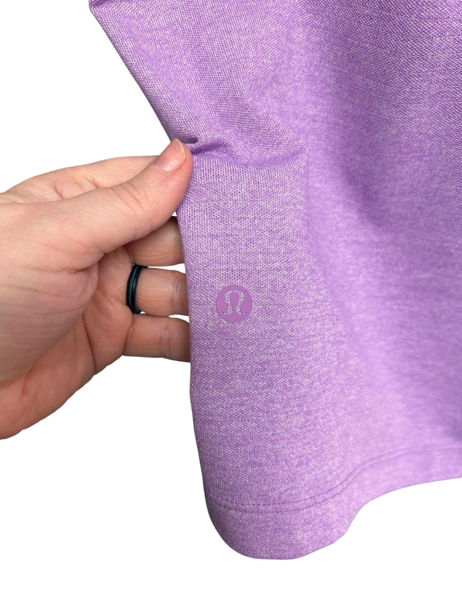 LULULEMON EVOLUTION SS POLO LAVENDER SIZE MEDIUM