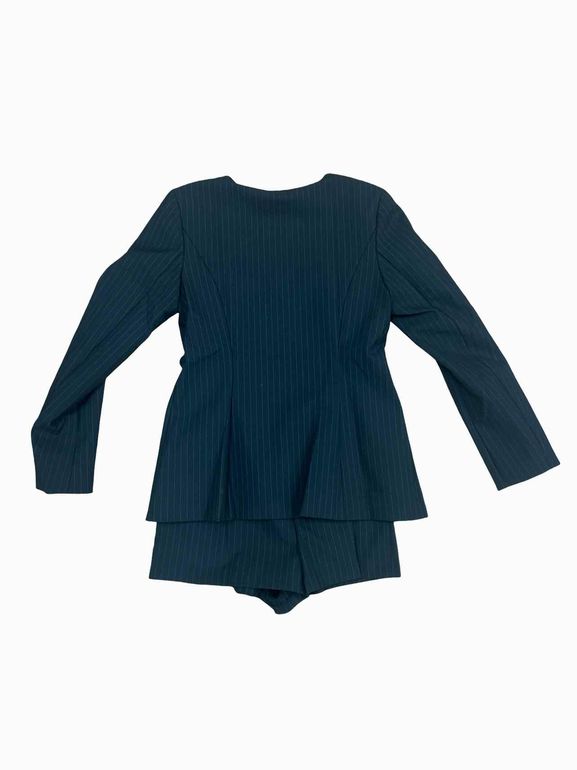 AMANDA UPRICHARD KYA LS PINSTRIPE BLAZER ROMPER SIZE: M