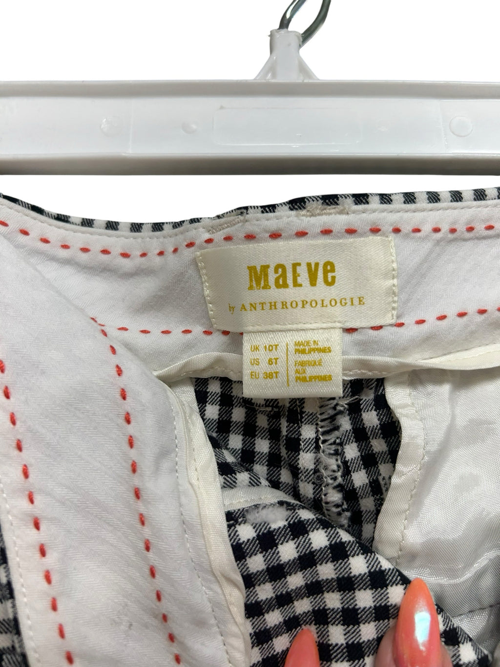 ANTHROPOLOGIE MAEVE THE ESSENTIAL SLIM MICRO GINGHAM KICK FLARE PANTS