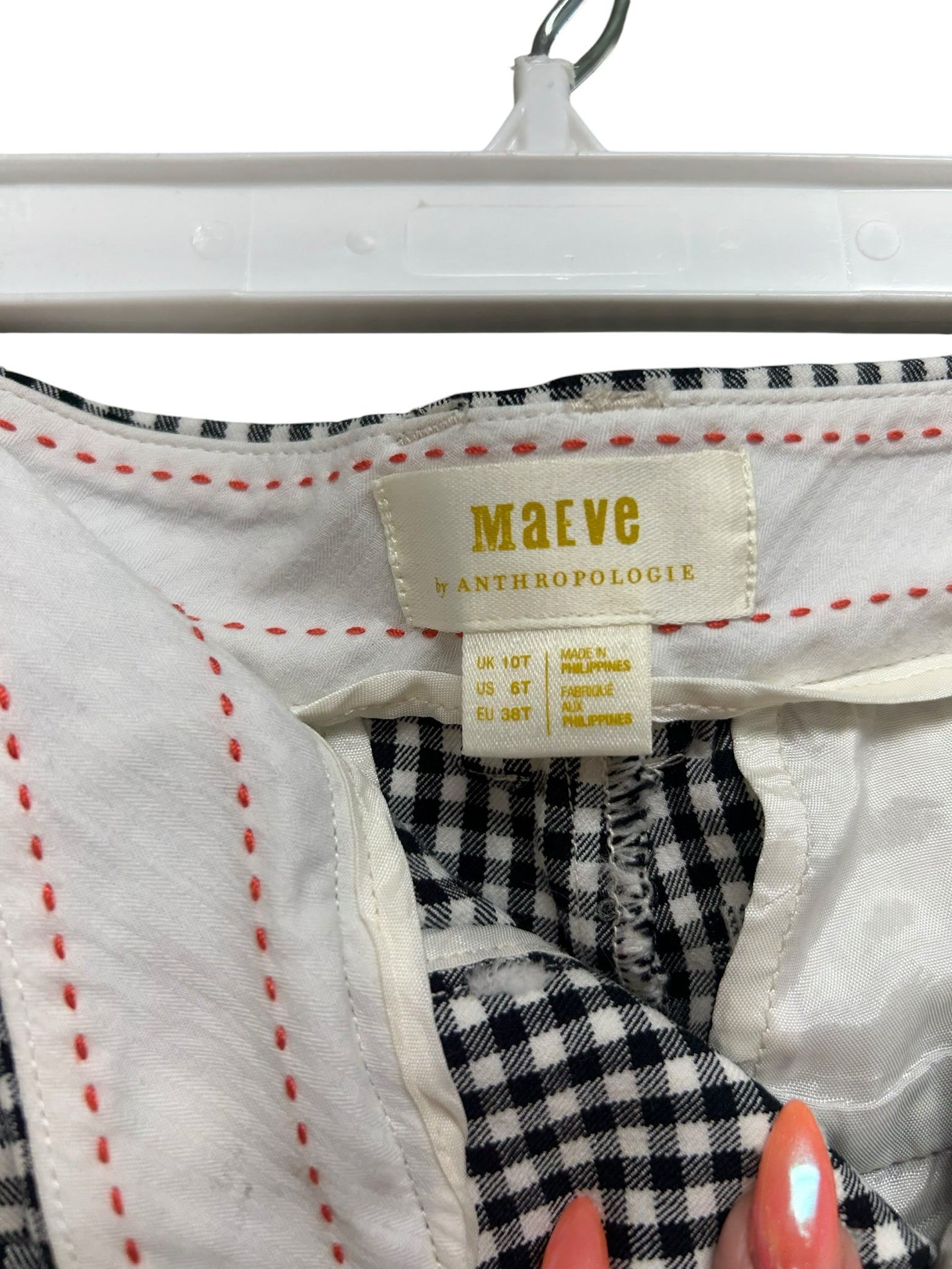 ANTHROPOLOGIE MAEVE THE ESSENTIAL SLIM MICRO GINGHAM KICK FLARE PANTS