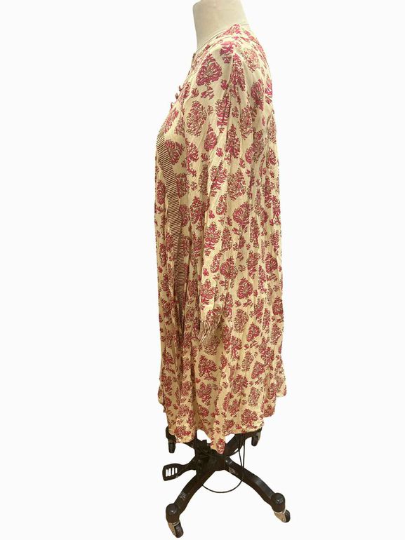 NATALIE MARTIN FIORE CYPRUS PINK BATICK PRINT WESTERN BOHO DRESS XS