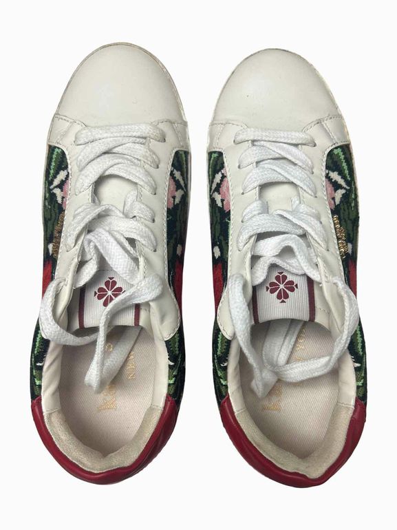 KATE SPADE ACE ROSE EMBROID SNEAKER SIZE: 7.5