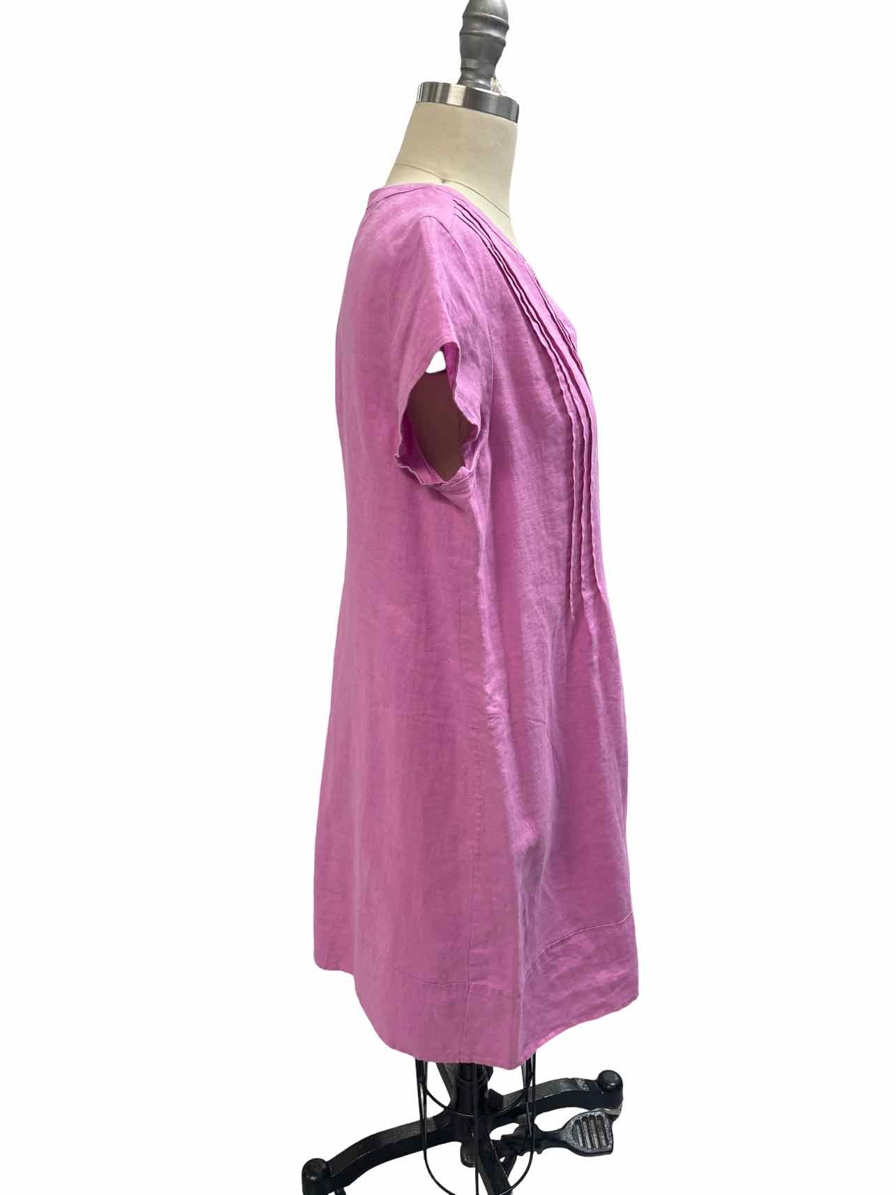 JJILL NWT LOVE LINEN PRINT PLEAT FRONT SS DRESS SIZE: MP
