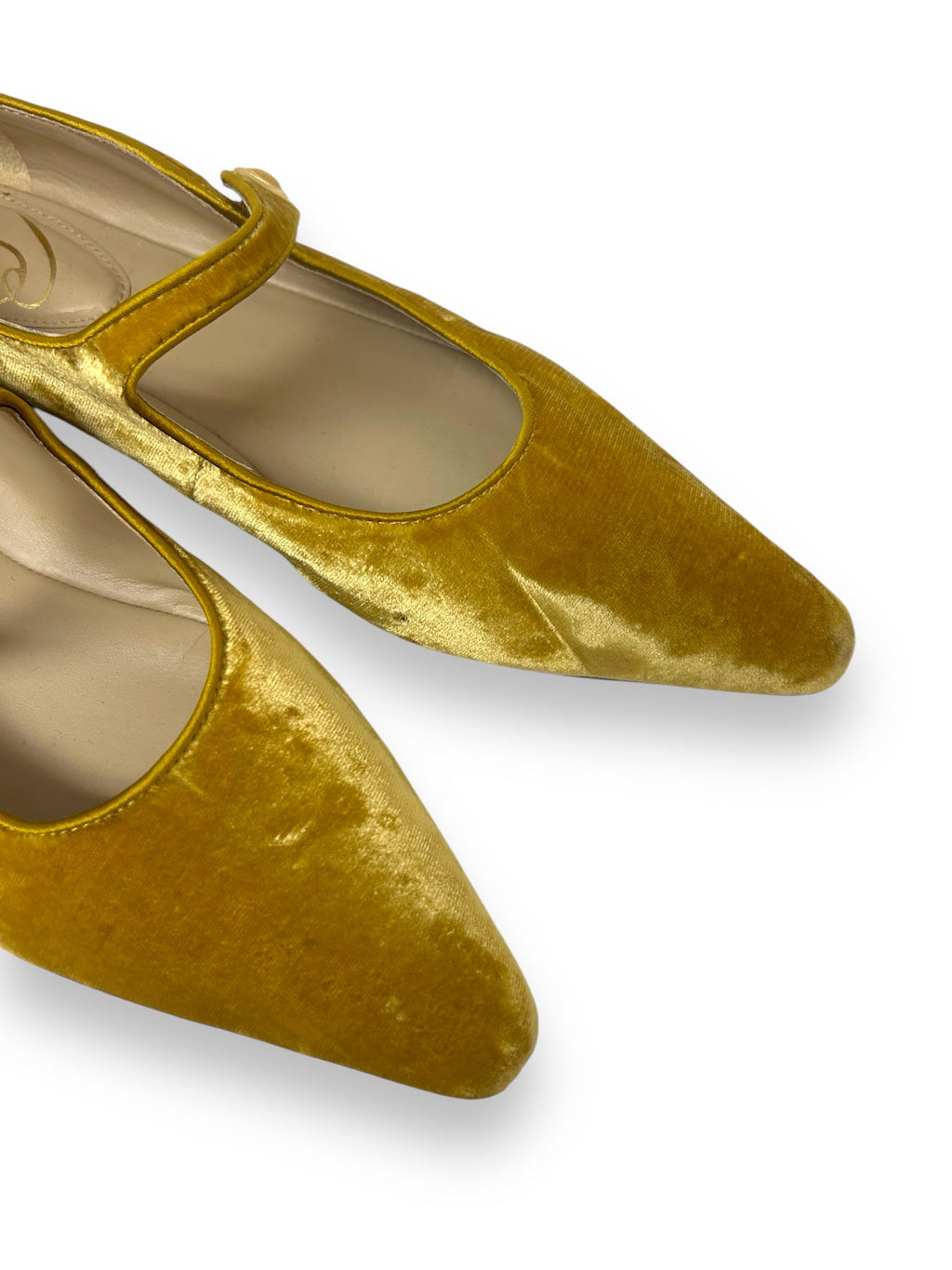 SAM EDELMAN JENE MARY JANE POINTED TOE FLAT SAFFRON SIZE 9