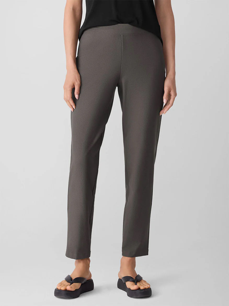 NWT EILEEN FISHER WASHABLE STRETCH CREPE PULL ON RYE PANTS SIZE LARGE