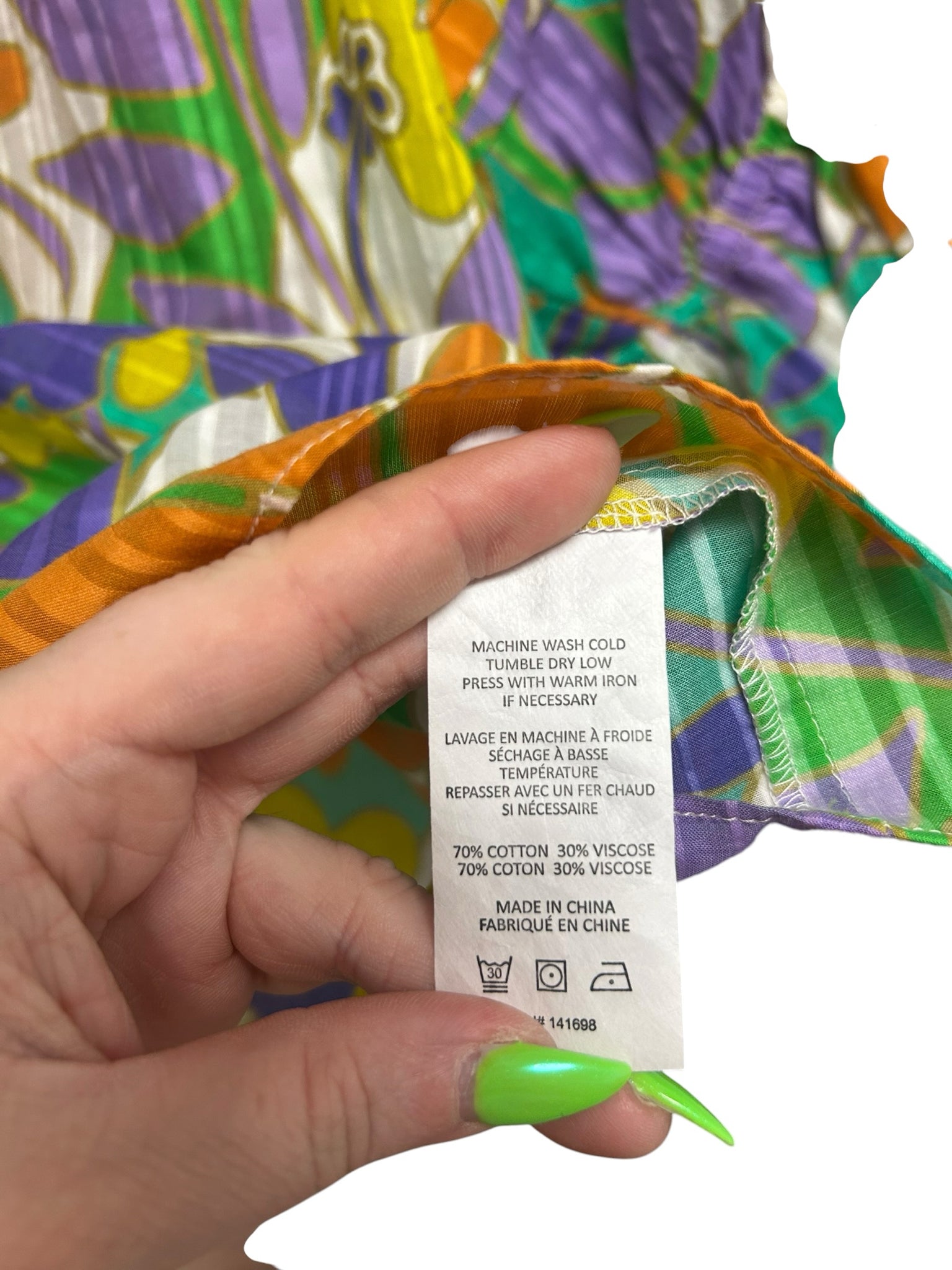 RAMY BROOK TRIXIE PUFF SLEEVE RETRO GARDEN PRINT TOP SIZE MEDIUM
