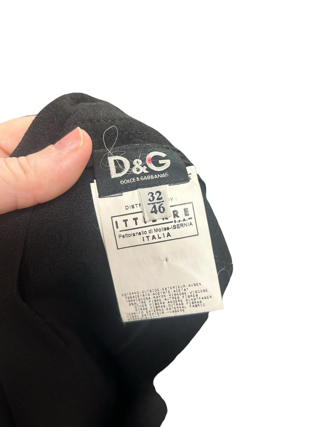 DOLCE & GABBANA BLACK PLEATED LACE MIDI SKIRT SIZE IT 46 US SMALL