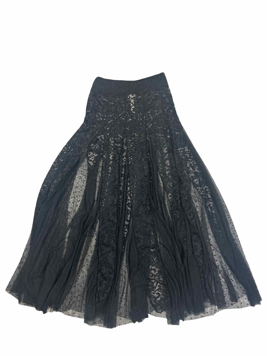 FREE PEOPLE A DAY OUT LACE DOT MESH SKIRT SIZE: XS