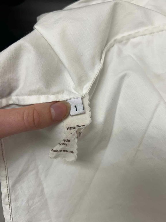 HAZEL BROWN Size 1 White WTOP