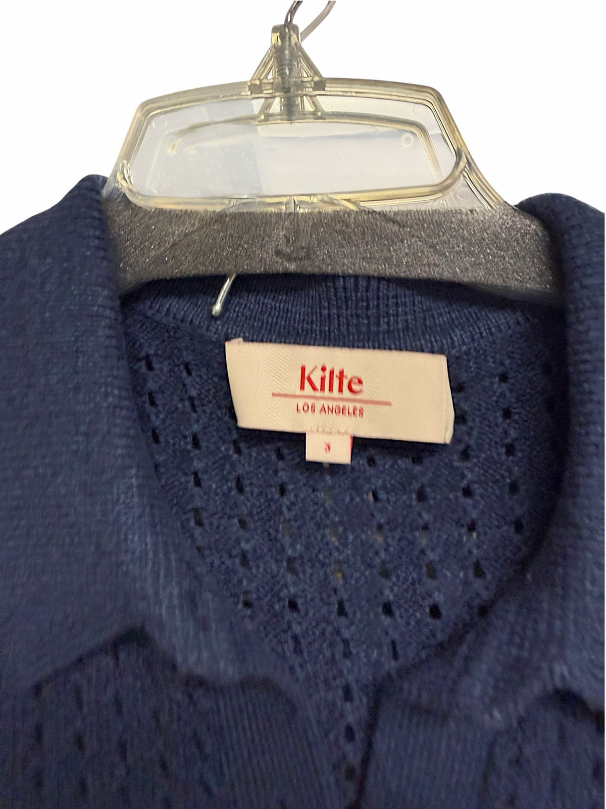 KILTE COLLECTION NAVY THE MARY SET KNIT TANK AND SKIRT SIZE LARGE