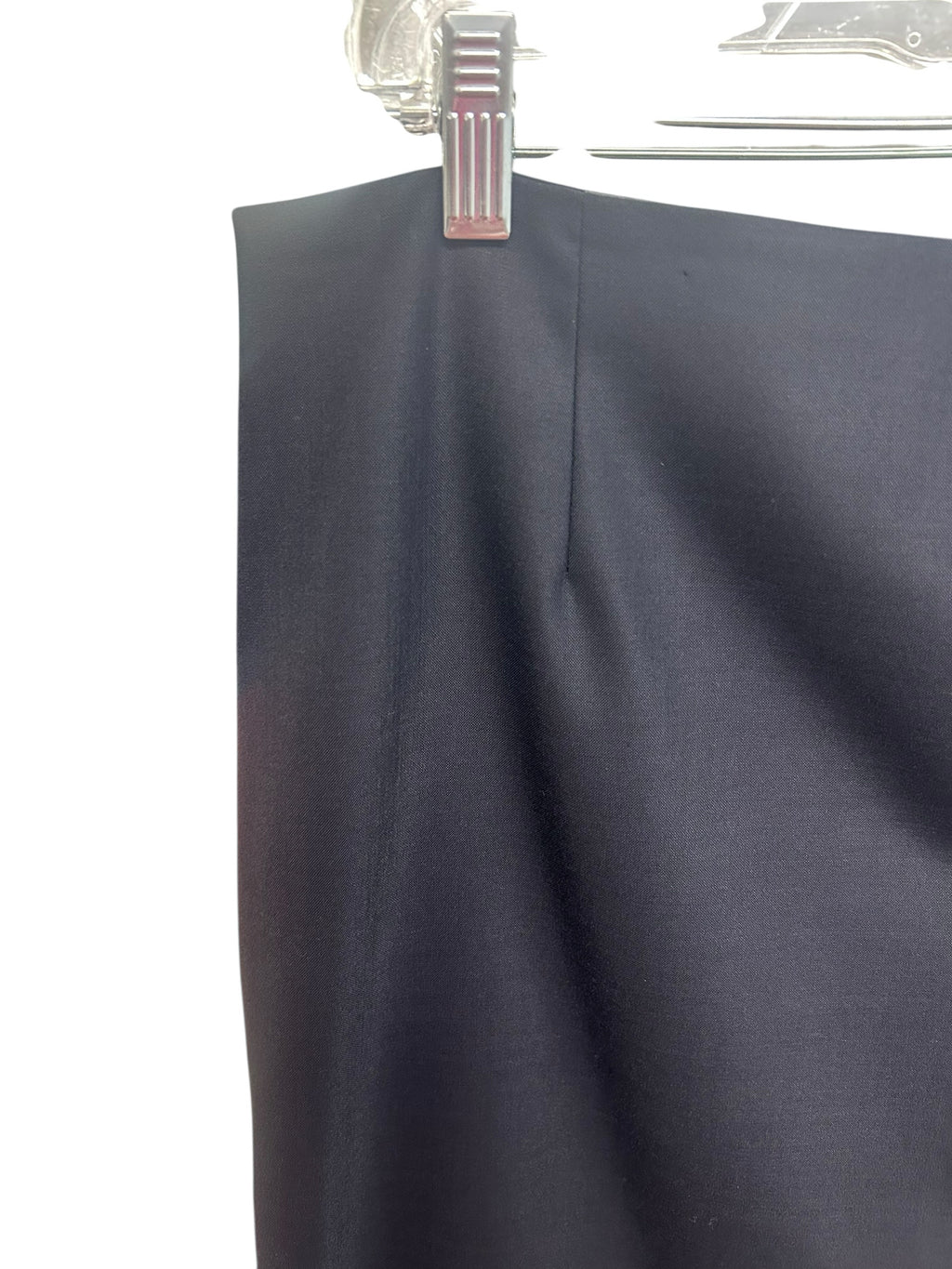 THEORY WOMEN''S DARK NAVY WOOL BLEND MINI PENCIL SKIRT SIZE 10