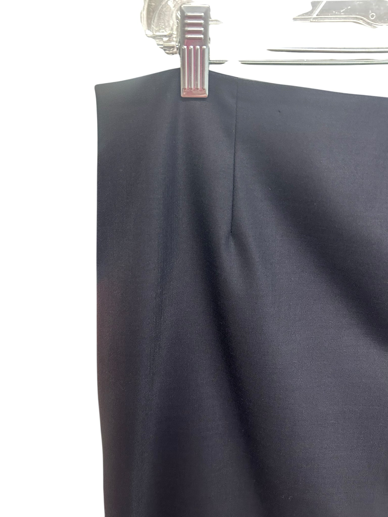 THEORY WOMEN''S DARK NAVY WOOL BLEND MINI PENCIL SKIRT SIZE 10