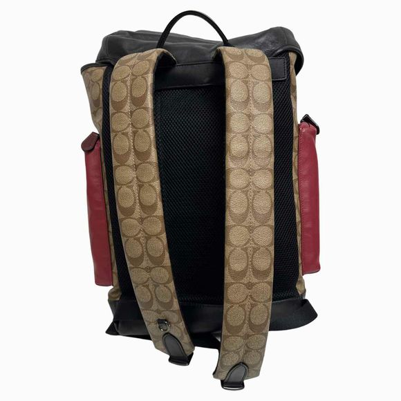 COACH SIGNATURE RANGER BROWN/RED BACKPACK