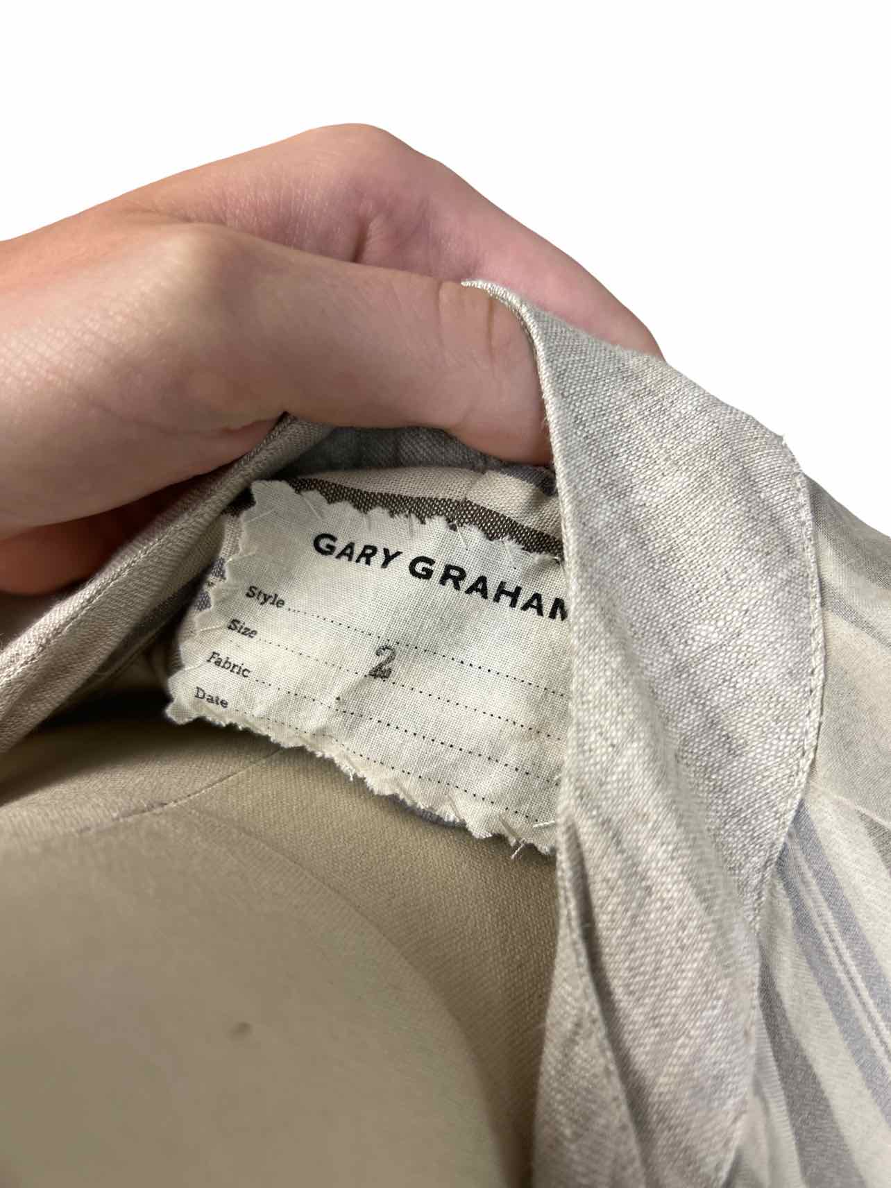 GARY GRAHAM COTTON CROP ASYMMETRICAL JACKET SIZE: 2