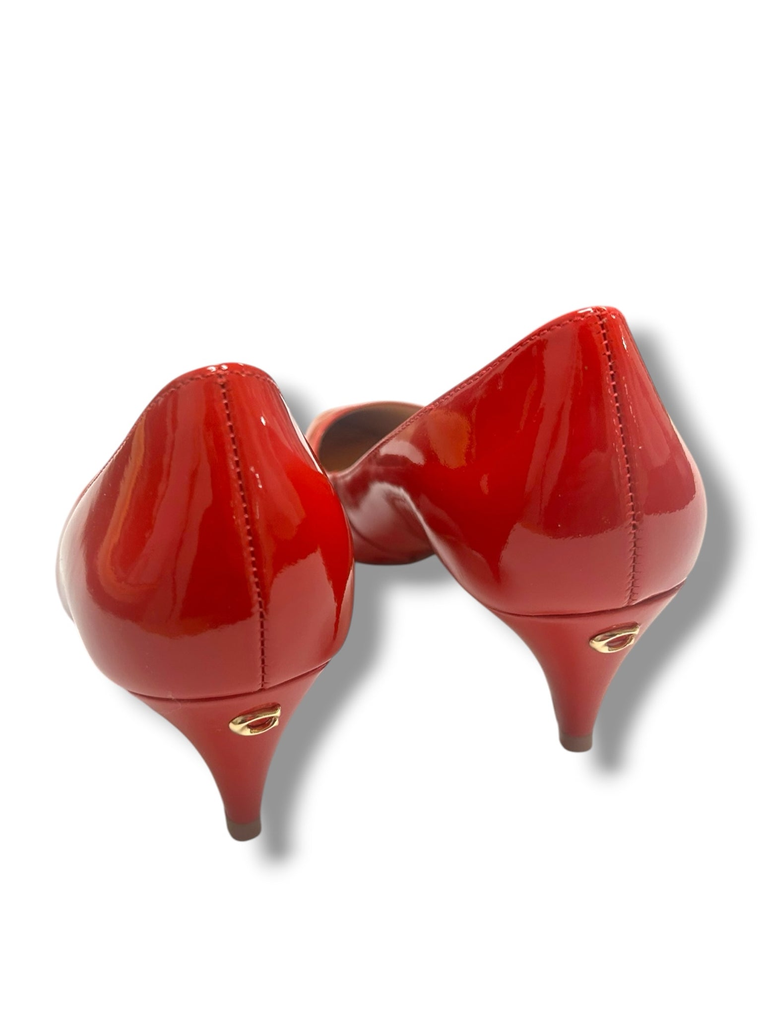 NIB COACH SLOANE PATENT LEATHER KITTEN HEEL SPORTS RED SIZE 8