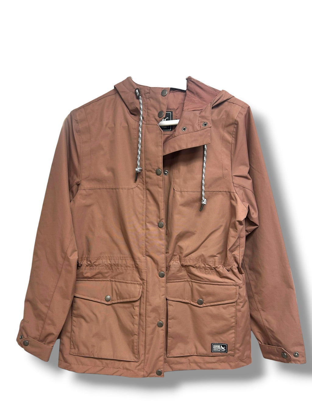 EDDIE BAUER CHARLY RAIN DUSTY ROSE PINK ZIP UP PARKA SIZE MEDIUM