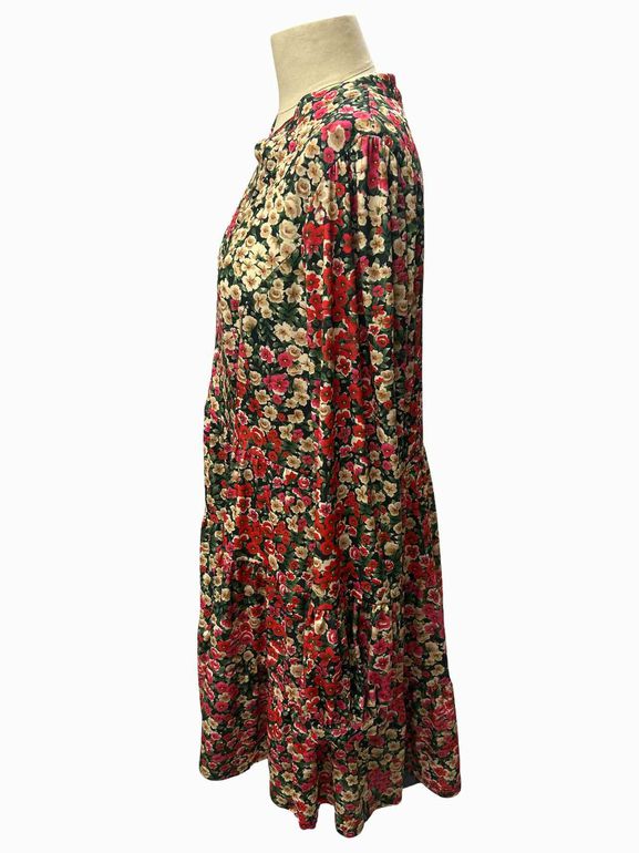 HALE BOB SPLIT NECK FLORAL DRESS SIZE: XL