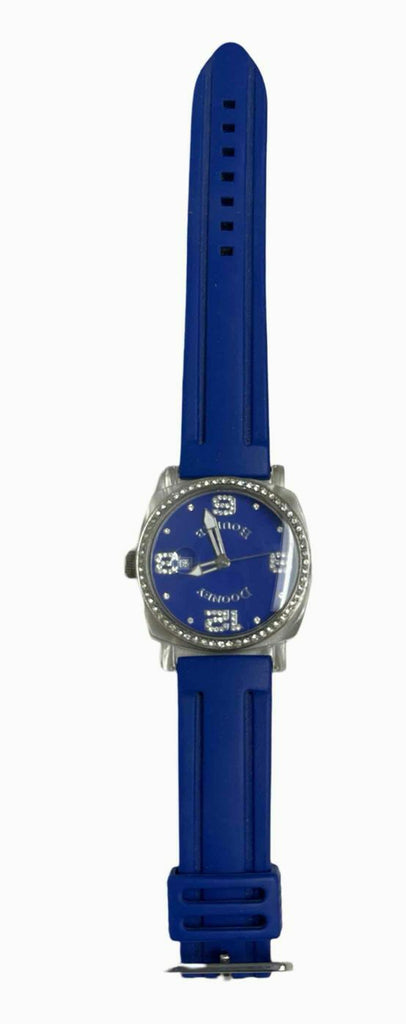 DOONEY & BOURKE CRYSTAL SILICONE BLUE SPORT WATCH