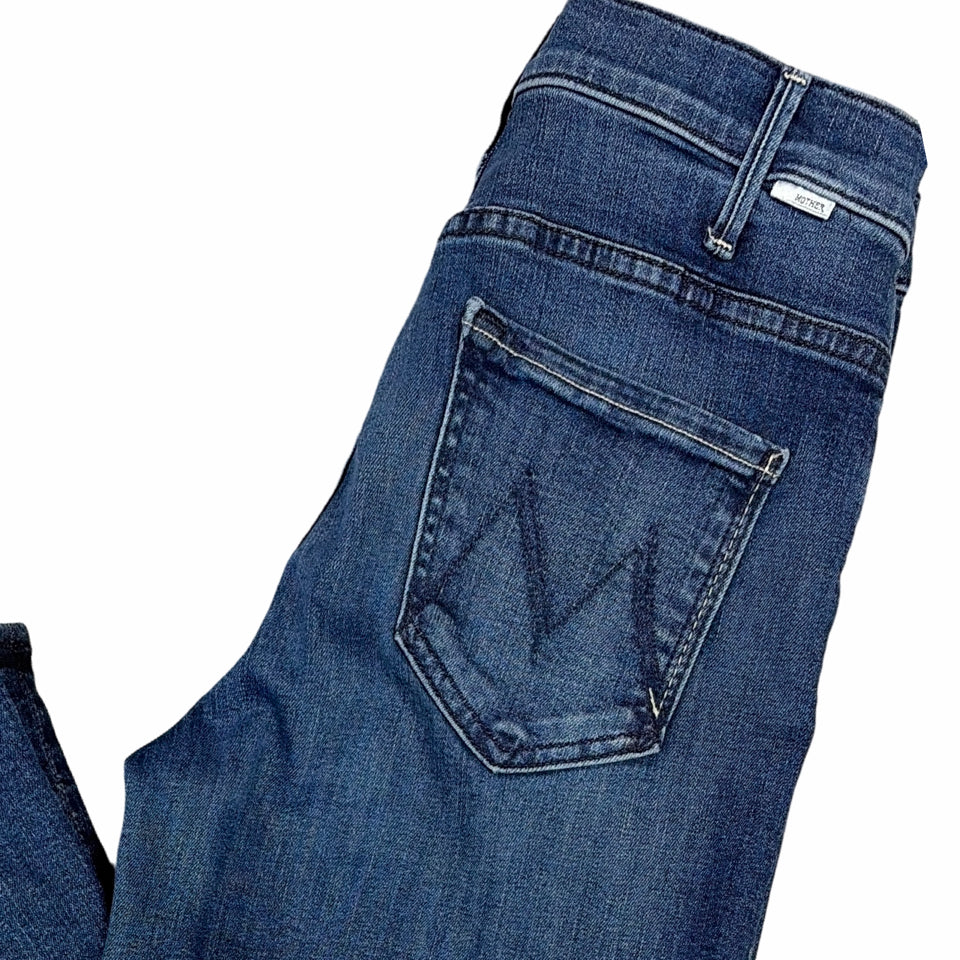 MOTHER JEANS HUSTLER ROLLER SNEAK FLARE LEG HEIRLOOM WASH SIZE 26